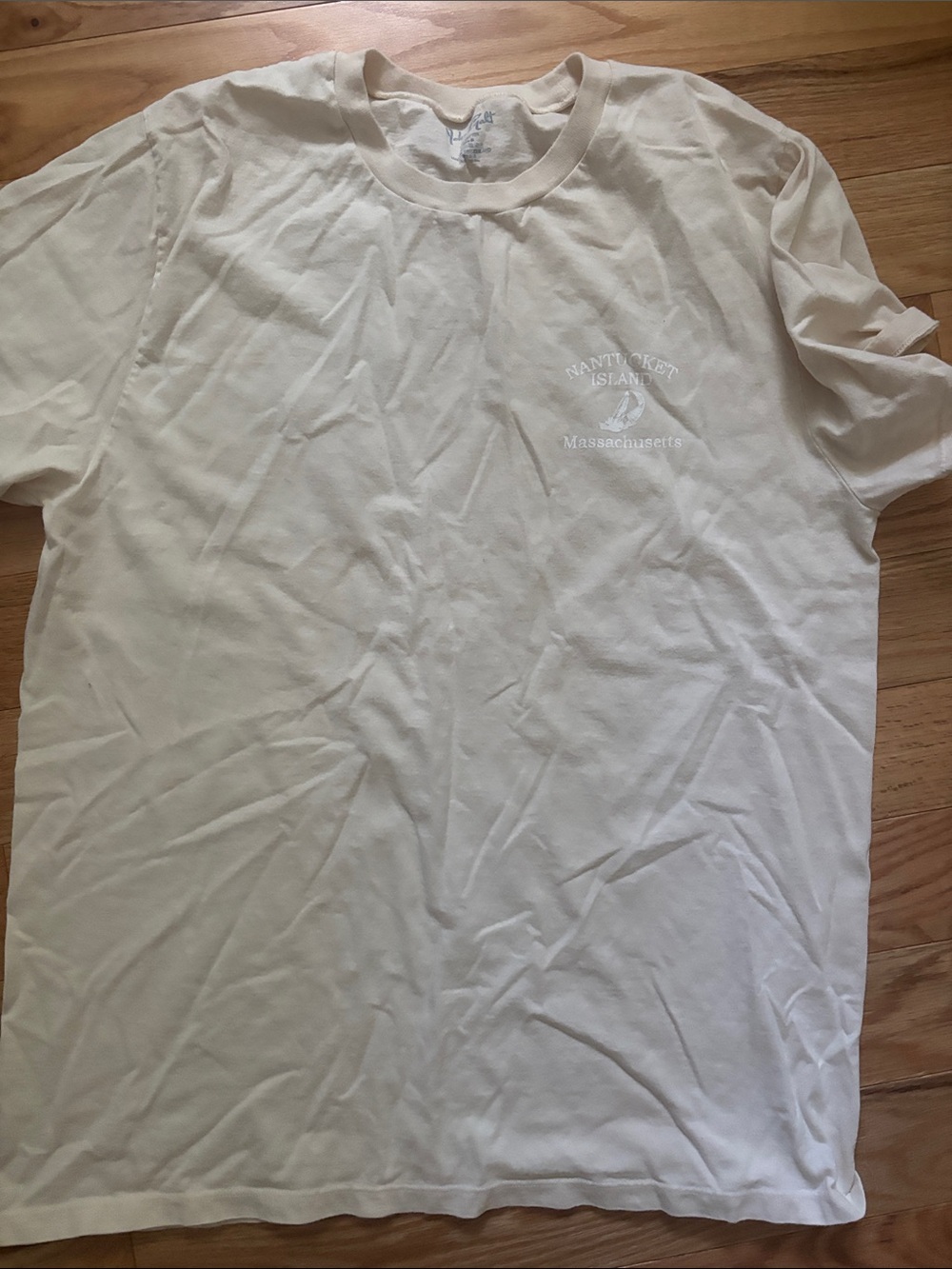 Brandy Melville Cream Short Sleeve Tee